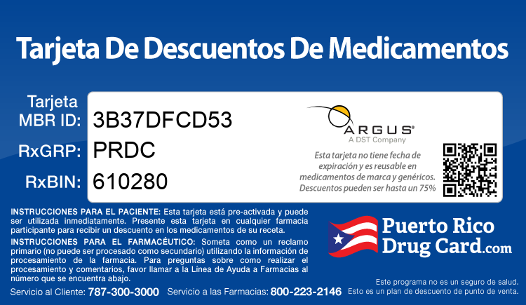 Puerto Rico Drug Card - Free Prescription Drug Coupon Card